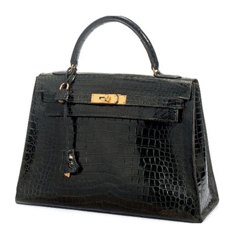 hermes black crocodile kelly bag|vintage hermes crocodile bag.